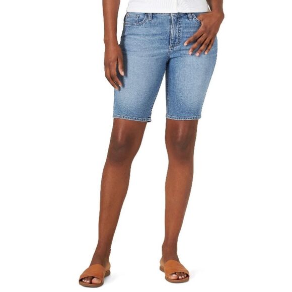 Women’s Lee MidRise Bermuda Denim Shorts Size 22 M - Picture 1 of 6